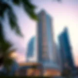 Stunning architectural design of a light commercial tower in Dubai