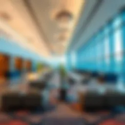 Luxurious airport lounge experience