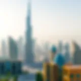 Scenic view of Dubai skyline showcasing modern architecture