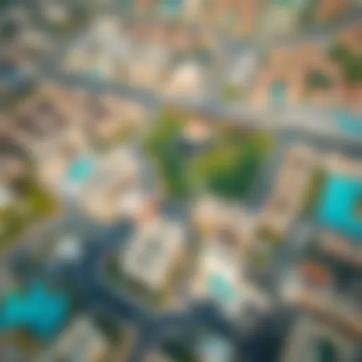 Aerial Perspective of Umm Hurair 2 Aerial view of Umm Hurair 2 showcasing its urban landscape