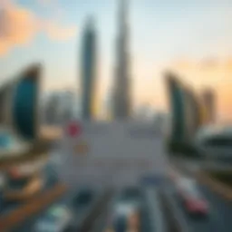 NOL card prominently displayed against a backdrop of Dubai's skyline