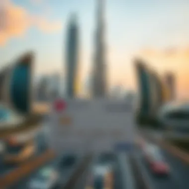 NOL Card and Dubai Skyline NOL card prominently displayed against a backdrop of Dubai's skyline