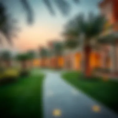 Idyllic Community Park in Dubai Community park in a Dubai villa neighborhood