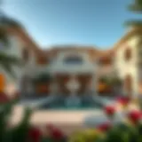 Luxurious villa exterior in Dubai