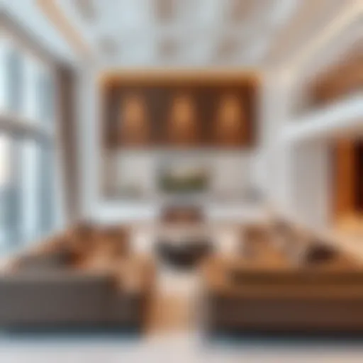 Elegant villa living room showcasing modern design
