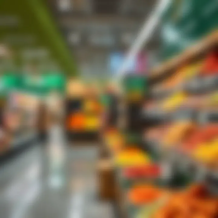 Aisles filled with fresh produce at Viva Supermarket