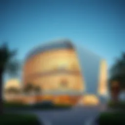 Exterior view of the Wasl Experience Center showcasing modern architecture