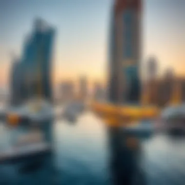 Panoramic views of Dubai's marina lifestyle