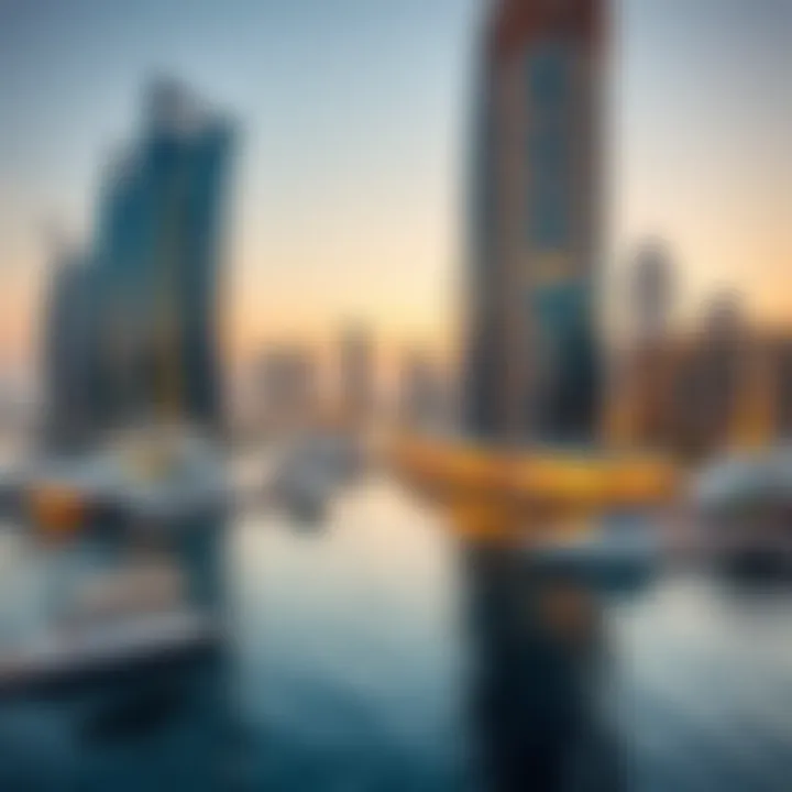 Panoramic views of Dubai's marina lifestyle