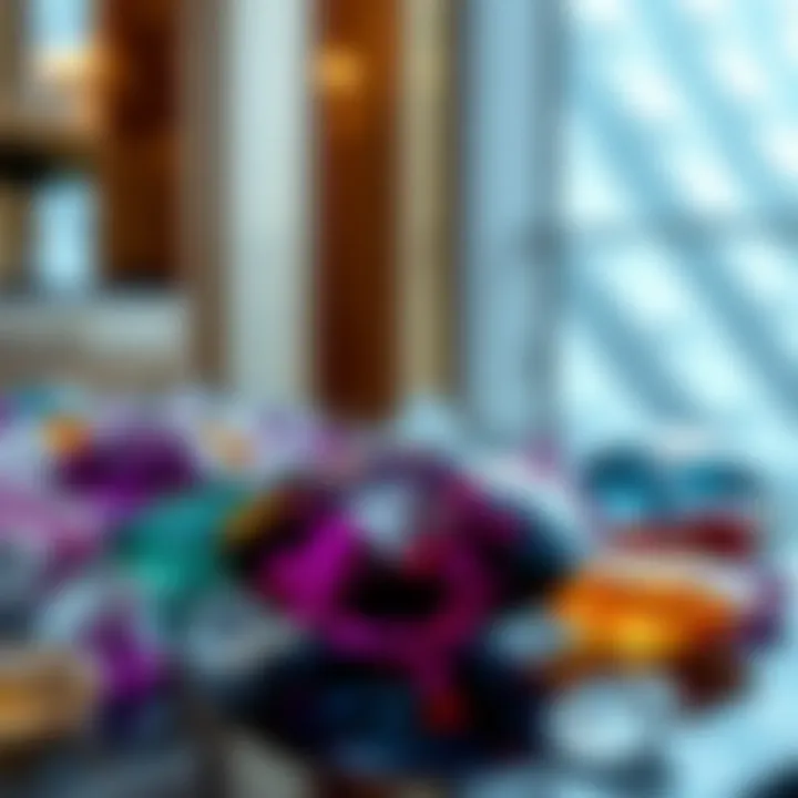 A stunning display of gemstones reflecting light