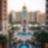 Panoramic view of Ghoroob Square showcasing its architectural brilliance