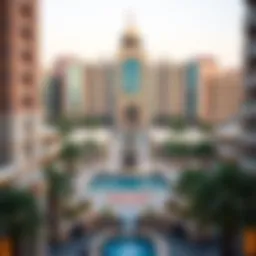 Panoramic view of Ghoroob Square showcasing its architectural brilliance