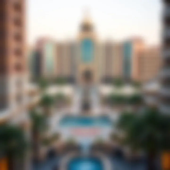 Architectural Brilliance of Ghoroob Square Panoramic view of Ghoroob Square showcasing its architectural brilliance