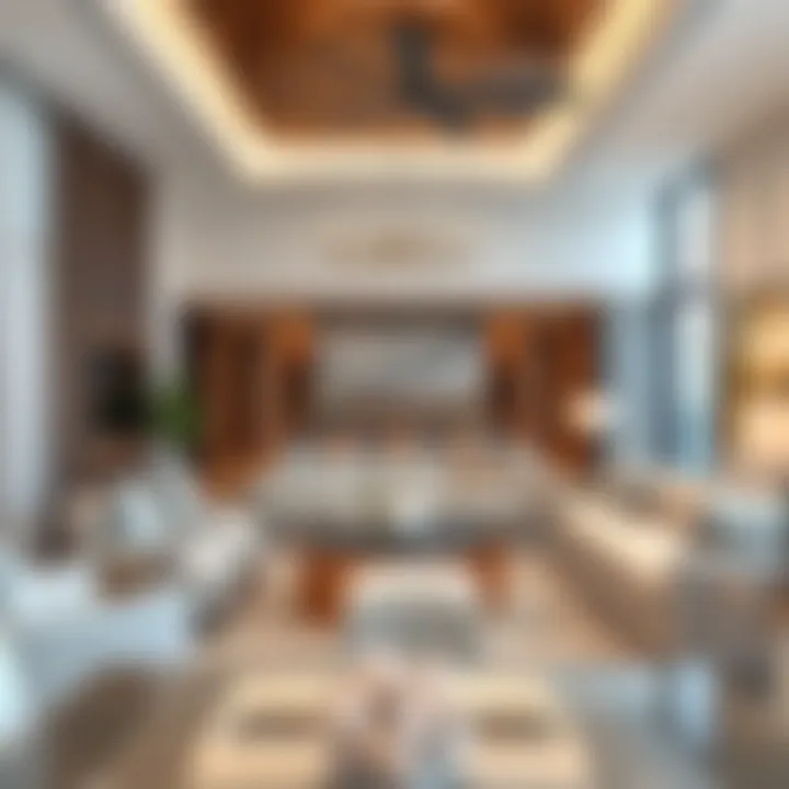 Elegant living space interior design within Goldcrest Executive