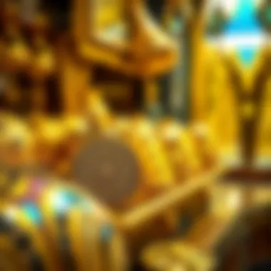 Close-up of Unique Gold Items Close-up of unique gold items available for purchase