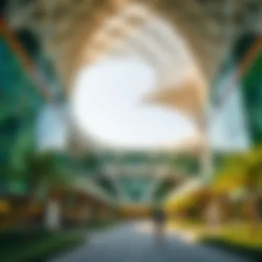 Architectural Marvel of Green Planet Architectural details of the Green Planet structure