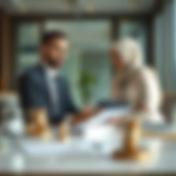 Consulting Immigration Lawyer Legal consultation scene