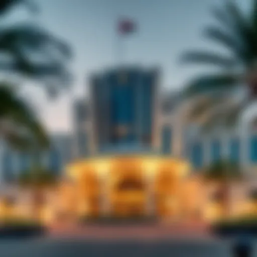 Illustration of UAE government building