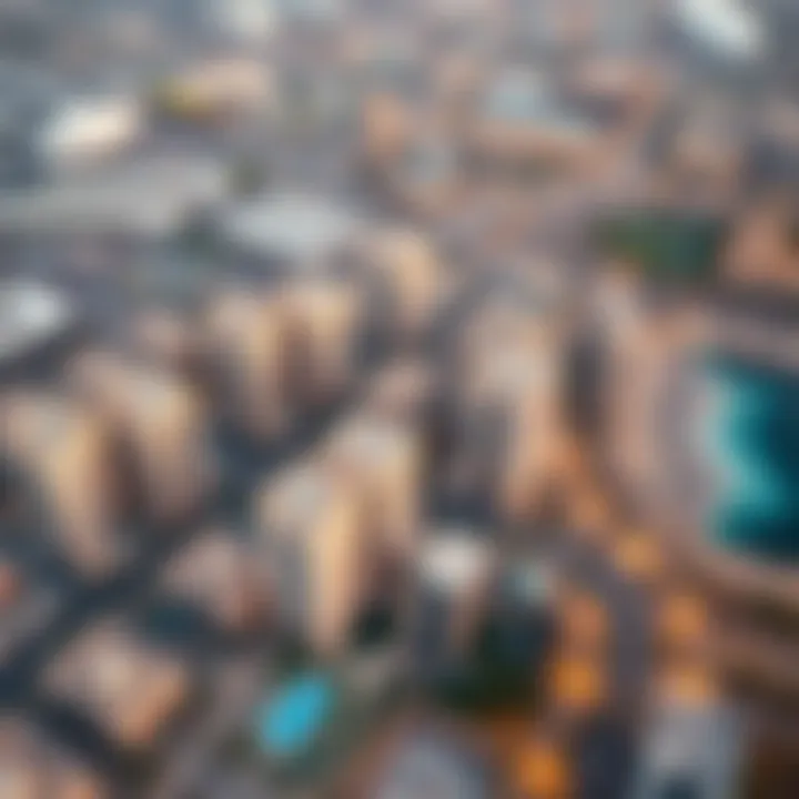 Aerial view of Dubai showcasing various real estate developments