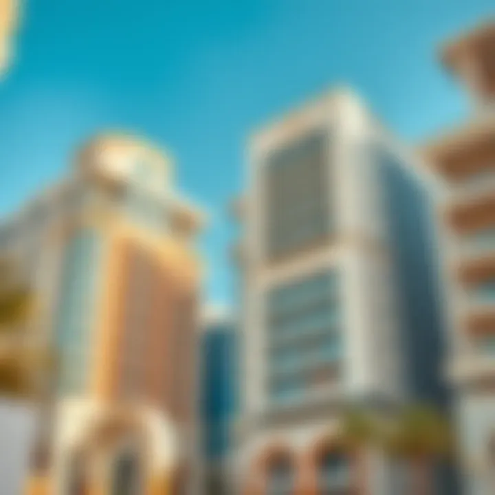 Architectural Features of Indigo Ville Architectural details of Indigo Ville buildings