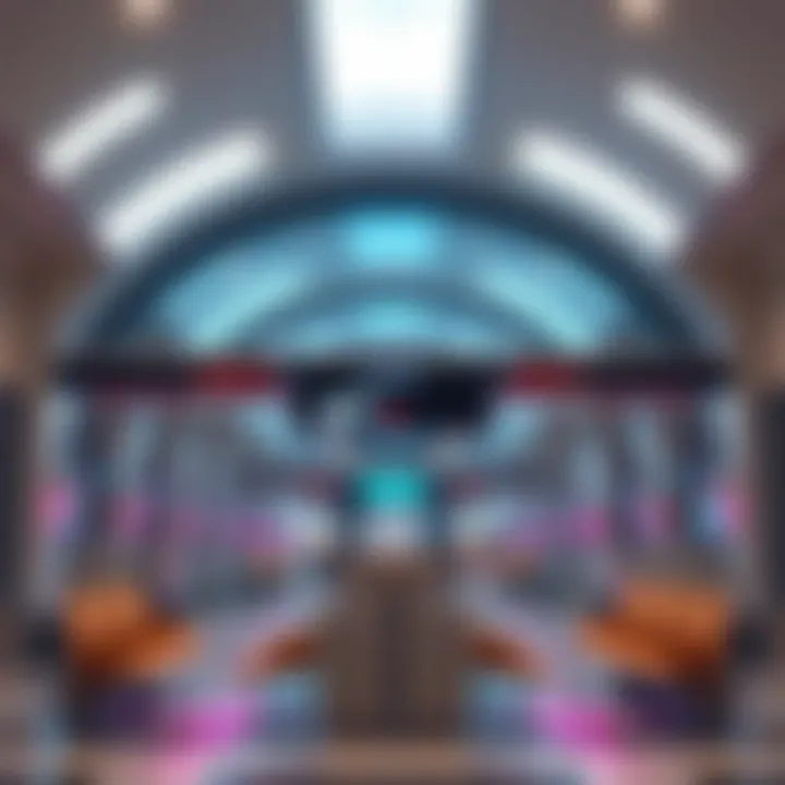 Interior layout of Jafiliya Bus Station highlighting passenger amenities
