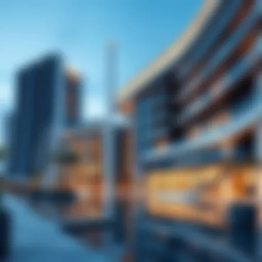 Architectural Marvel of Karama 2 Building Stunning architectural design of Karama 2 Building showcasing modern aesthetics.