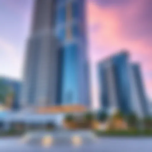 Stunning exterior view of Lake View Tower showcasing modern architecture
