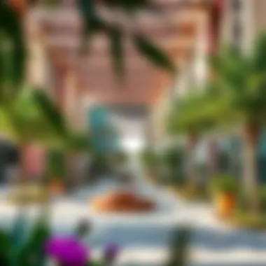 Community Life in Liwan Vibrant community spaces filled with greenery and leisure areas