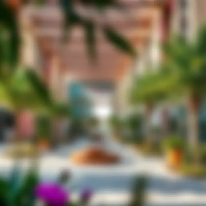 Community Life in Liwan Vibrant community spaces filled with greenery and leisure areas