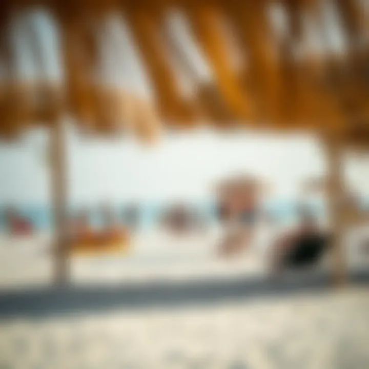 Tourists enjoying leisure activities on a beach in Abu Dhabi