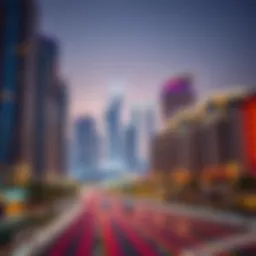 Vibrant skyline of Dubai showcasing luxury apartments