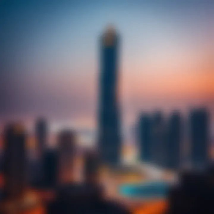 Majestic Tower within Dubai's Skyline The Majestic Tower in the context of Dubai's urban landscape