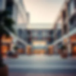 Stunning exterior view of Marina Arcade showcasing its modern architecture