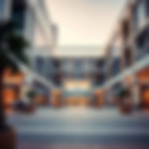 Stunning exterior view of Marina Arcade showcasing its modern architecture