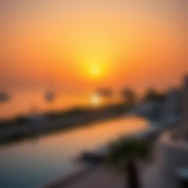 Stunning sunset view over Marjan Island