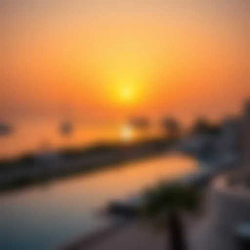 Stunning sunset view over Marjan Island
