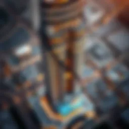 Aerial view of Nassima Tower showcasing its architectural elegance