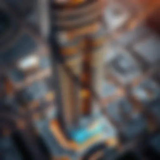 Aerial view of Nassima Tower showcasing its architectural elegance