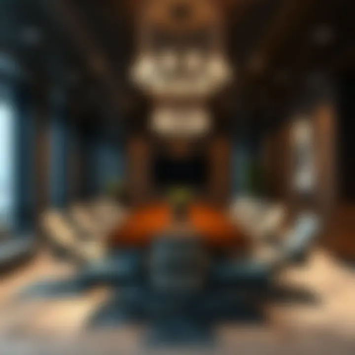 Professional meeting room highlighting essential amenities