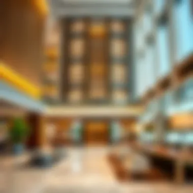 Luxurious Lobby of Churchill Tower Interior lobby showcasing modern design and luxury