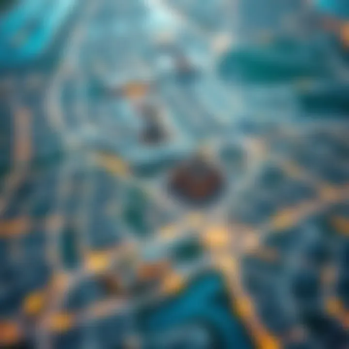 Overview of International City Layout Map overview of International City Dubai showcasing neighborhoods