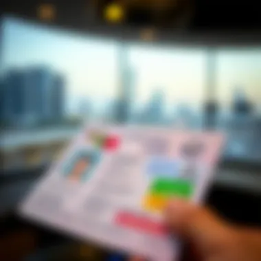 International Driving Licence Displayed Close-up of an international driving licence with a UAE backdrop