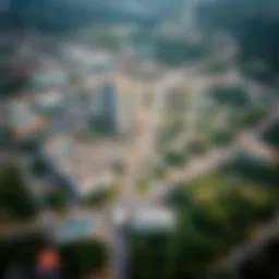 Aerial view of Sonapur showcasing its layout and infrastructure
