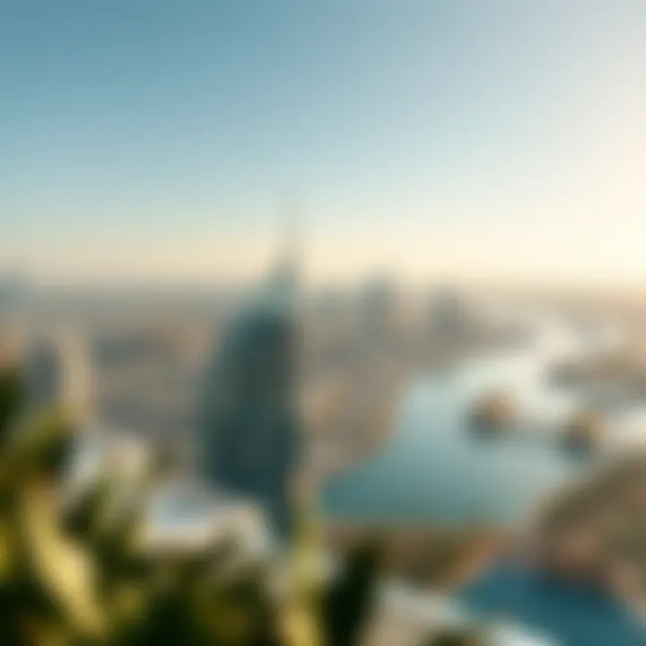 Panoramic view of Dubai from the Damac Gems Estate's terrace