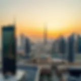Panoramic view of Dubai skyline showcasing modern architecture