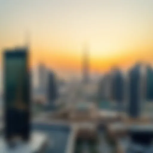 Panoramic view of Dubai skyline showcasing modern architecture