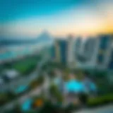 A panoramic view of Jumeirah 3 showcasing modern architecture and lush surroundings