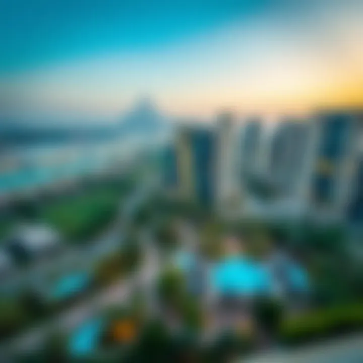 Panoramic View of Jumeirah 3 A panoramic view of Jumeirah 3 showcasing modern architecture and lush surroundings