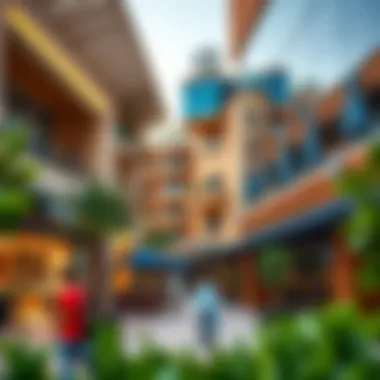 Vibrant Community Amenities in Nesto JVC Vibrant community amenities in Nesto JVC, including shops and dining options