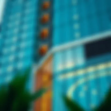 Architectural details of One Tower Barsha Heights facade